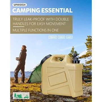 UPWOIGH 2.6 Gallon Leak-Proof Water Jug for Outdoors