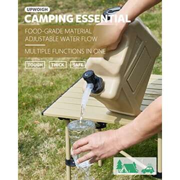 UPWOIGH 2.6 Gallon Leak-Proof Water Jug for Outdoors