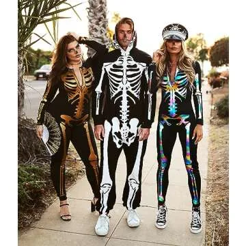 Skeleton Bodysuit for Women's Halloween Costume