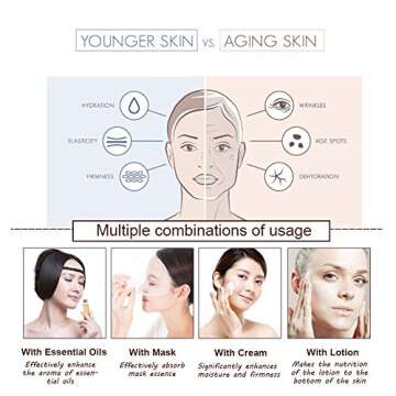 1pc Rose Quartz Crystal Double-Head Beauty Roller Face Neck Massage Tool with Gift Package