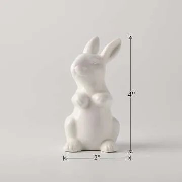 GOODSTART Ceramic Bunny Figurine for Home Decor