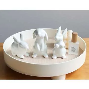 GOODSTART Ceramic Bunny Figurine for Home Decor
