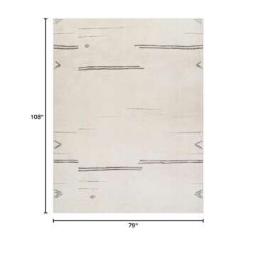 Livabliss x Becki Owens Rivi Moroccan Area Rug - Cream/Charcoal, 6'7" x 9'
