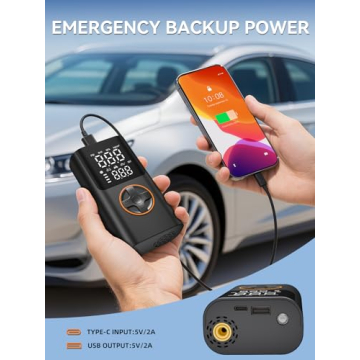 AIRSURE Tire Inflator Portable Air Compressor for Tires