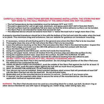 Black Stern Pad for Secure Transducer Mounting Kit