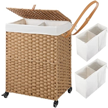 Greenstell Stylish Hamper with Wheels for Easy Laundry