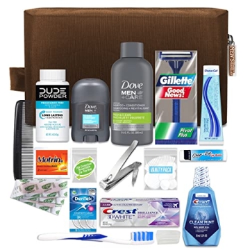 Convenience Kits International Men’s Premium 20-Piece Kit with Travel Size TSA Compliant Essential...