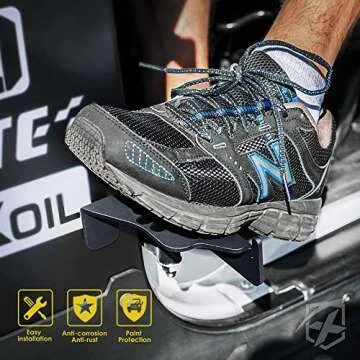 Xprite Foot Pegs Compatible with 2007-2018 Jeep Wrangler JK JKU, Metal Steel " Dog Paw " Exterior Door Hinge Mounted Front Rest Pedals Accessories, Pair