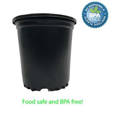 Durable Viagrow Plastic Nursery Trade Pots - 20-Pack