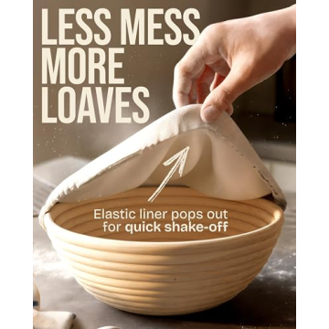 Superbaking Banneton Bread Proofing Basket Gift Set