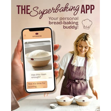 Superbaking Banneton Bread Proofing Basket Gift Set