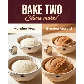 Superbaking Banneton Bread Proofing Basket Gift Set