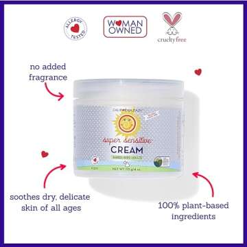 California Baby Super Sensitive Cream - Plant-based Moisturizer