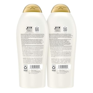 OGX Coconut Milk Shampoo Conditioner Set for Hydrated Hair