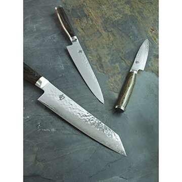 Shun Premier 6.5" Utility Knife, Handcrafted Japanese Knife, VG-MAX Core with Damascus Stainless Ste...