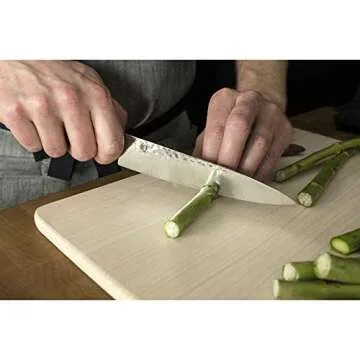 Shun Premier 6.5" Utility Knife, Handcrafted Japanese Knife, VG-MAX Core with Damascus Stainless Steel Cladding, Pakkawood Handle, Precision and Sharpness for Professional and Home Chefs