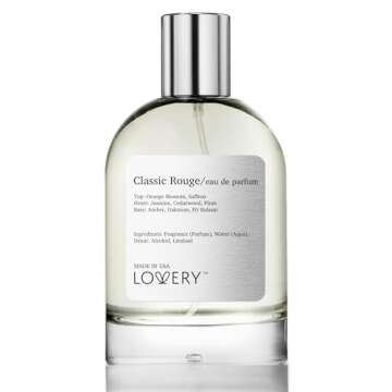 LOVERY Classic Rouge Eau de Parfum Inspired by B.accarat R.ouge 540, Long Lasting Perfume for Women & Men, Clean Fragrance Perfume Spray, 100ml Perfumes for Women, Birthday Gifts - USA