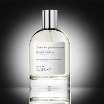 LOVERY Classic Rouge Eau de Parfum Inspired by B.accarat R.ouge 540, Long Lasting Perfume for Women & Men, Clean Fragrance Perfume Spray, 100ml Perfumes for Women, Birthday Gifts - USA