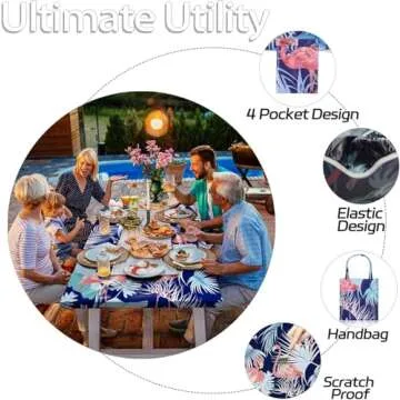 memkiya Picnic Table Cover with Waterproof Bench Covers