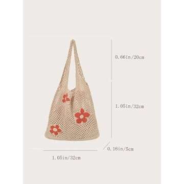 Stylish ENBEI Crochet Tote Beach Bag for Women – Lightweight, Foldable Design