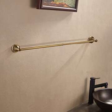 WINCASE Brass Bathroom Accessories Set, Antique Adjustable Towel Bar Sets, Bath Hardwares Fixture Se...