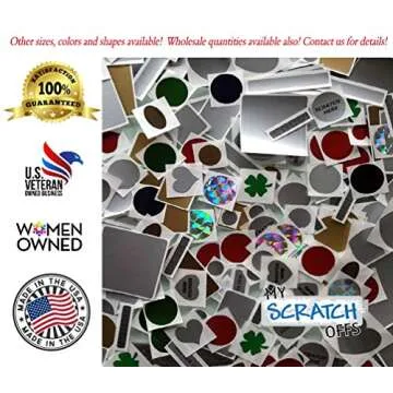 My Scratch Offs Gold 8.5 x 11 Inch Rectangle Full Sheet Scratch Off Sticker Labels (5)