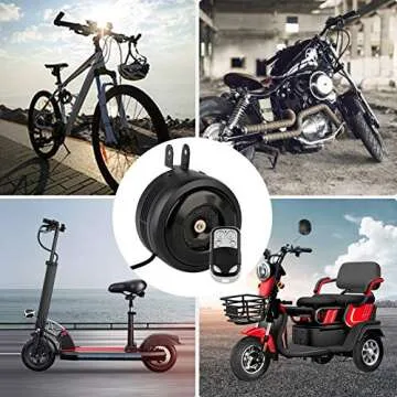 SOWUNO 126Db Bicycle Electric Horn Rechargeable Bike Alarm Bells Loud Bike Horns for Adults Waterproof Motorcycle Horn Anti-Theft Vibration Alarm for Road Mountain Bike|Motorcycle|Scooters etc