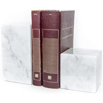 &Minimal Premium Real Marble Bookends | Elegant Handcrafted Decor for Home & Office