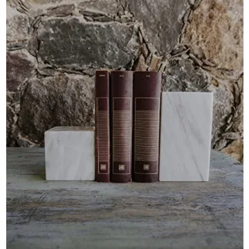 Elegant & Minimal Marble Bookends - Handcrafted Home Decor Gift