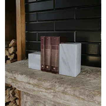 Elegant & Minimal Marble Bookends - Handcrafted Home Decor Gift