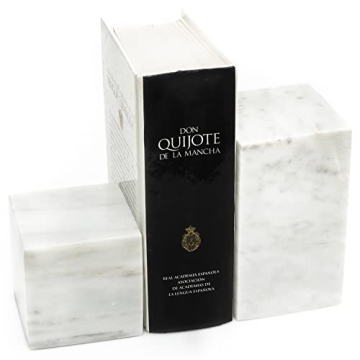 Elegant & Minimal Marble Bookends - Handcrafted Home Decor Gift
