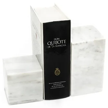 Elegant & Minimal Marble Bookends - Handcrafted Home Decor Gift