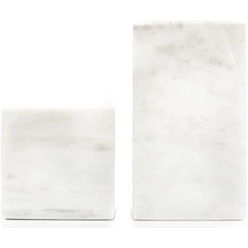 Elegant & Minimal Marble Bookends - Handcrafted Home Decor Gift