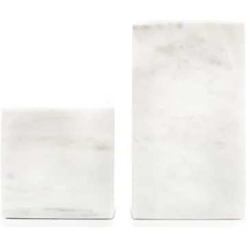 Elegant & Minimal Marble Bookends - Handcrafted Home Decor Gift
