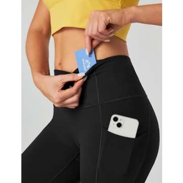 Heathyoga Capri Leggings for Women High Waisted Capri Leggings with Pockets for Women Tummy Control Yoga Pants Women