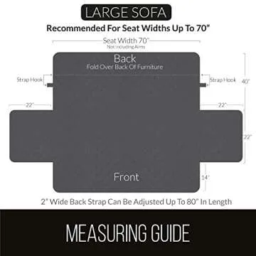 Sofa Shield Couch Slip Cover with Patented Strap, Cushion Protector, Reversible Stain and Dog Tear Resistant Slipcover, Quilted Microfiber 70” Seat, Washable Covers for Dogs Pets Kids, Light Taupe