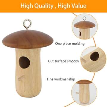 Handcrafted Wooden Hummingbird Houses for Garden Gifts