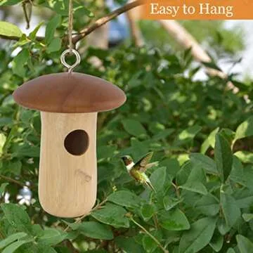 Handcrafted Wooden Hummingbird Houses for Garden Gifts