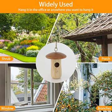 Handcrafted Wooden Hummingbird Houses for Garden Gifts