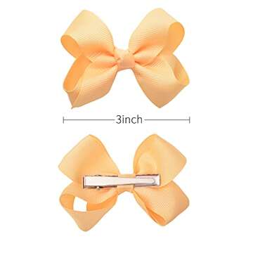 80 PCS Grosgrain Ribbon Hair Bows for Kids