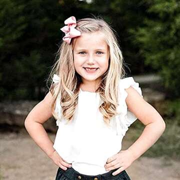 80 PCS Grosgrain Ribbon Hair Bows for Kids