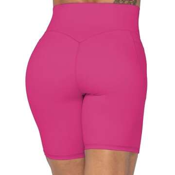 Sunzel Women’s No Front Seam Biker Shorts with Pockets 8"