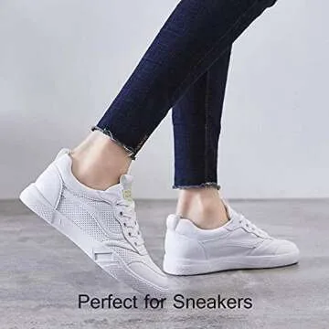 BERING Women's No Show Socks 6-Pairs Thin Low Ankle Footies Non Slip with Grips for Sneakers Slip On Shoes Flats Loafers, White, Size 7-9