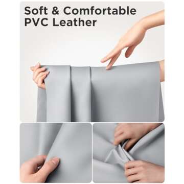 SAIJI Leather Lap Desk Laptop Bed Tray Table, Adjustable Laptop Stand for Bed, Portable Lightweight ...