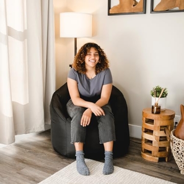 Big Joe Milano Beanbag Chair for All Ages in Black Smartmax