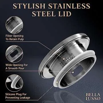 Glass Pitcher with Lid - Water Carafe 2.2L / 74oz - Iced Tea, Juice, Milk, Coffee, Lemonade - Borosilicate Boiling Glassware - Hot & Cold Beverages - 0.55 Gallon Jug, Handle & Spout - Premium Gift Box