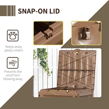 Outsunny 120 Gallon Compost Bin - Efficient & Durable Gardening Solution