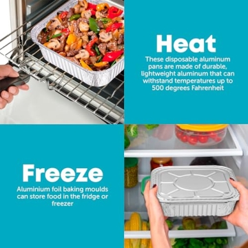 8x8 Disposable Aluminum Pans With Lids for Cooking