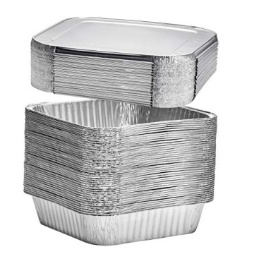8x8 Disposable Aluminum Pans With Lids for Cooking