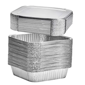 8x8 Disposable Aluminum Pans With Lids for Cooking